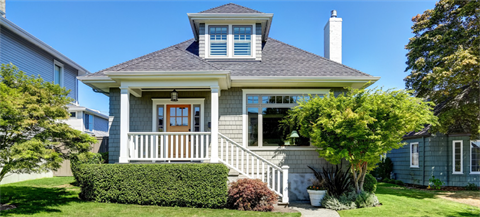 house with green yard