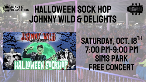 Halloween Sock Hop Johnny wild & delights concert flyer