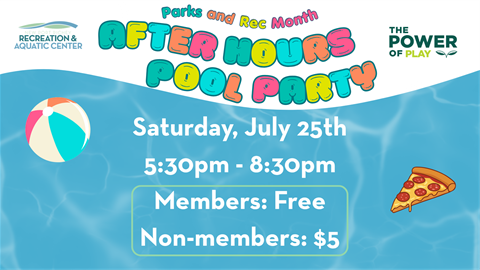Parks & Rec Pool Paty Flyer