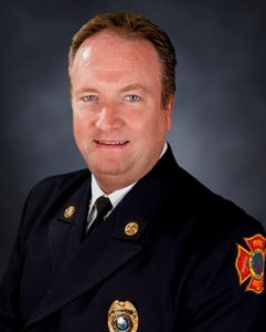 Color portrait of New Port Richey Fire Chief Christopher Fitch Chris Fitch