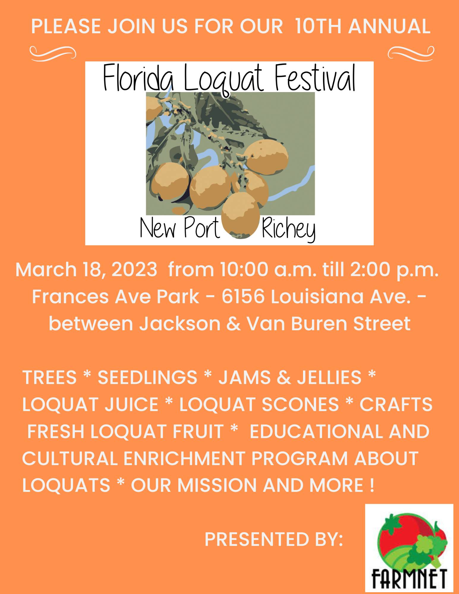2023 Florida Loquat Festival 10th annual New Port Richey